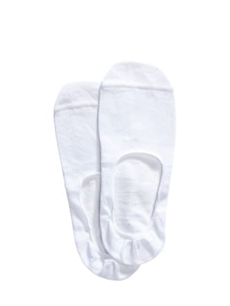 Unsichtbare Socke weiß Detail 1