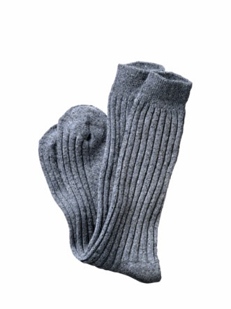 Warm-kalt-Socke himmelblau Detail 1