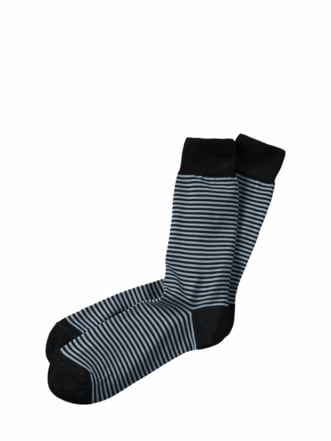 Gut-drauf-Socke Streifen blau Detail 1