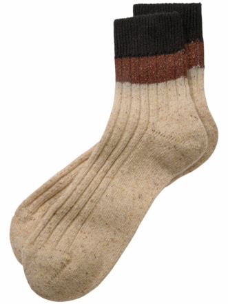 Sprenkel-Socke sand Detail 1