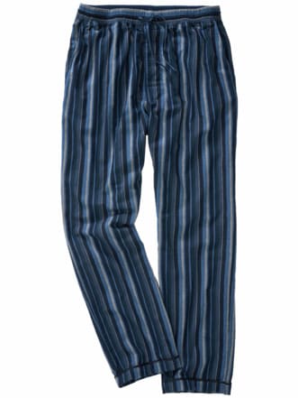 Geruhsame-Nächte-Pyjamapants Streifen nachtblau Detail 1
