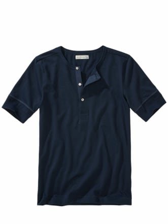 Good-Originals-Henley-T-Shirt nachtblau Detail 1