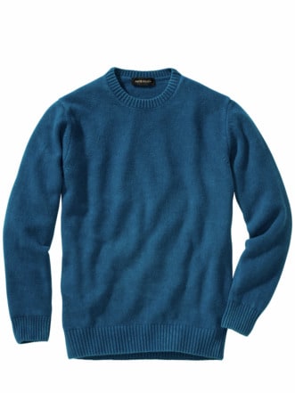 Unikat-Pullover winterblau Detail 1