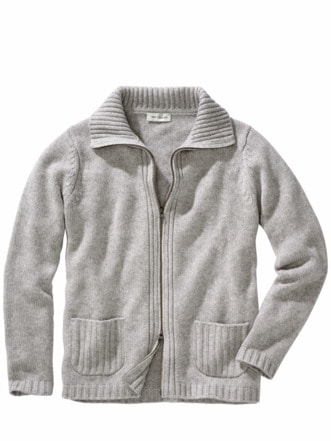 Edler Cardigan seltenes grau Detail 1