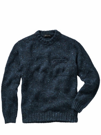 Kilkarra Tweed Pullover blau tweed Detail 1