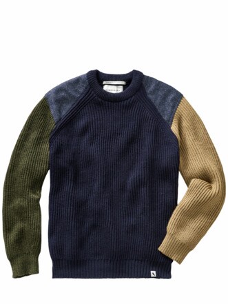 Colorblock-Pullover navy Detail 1