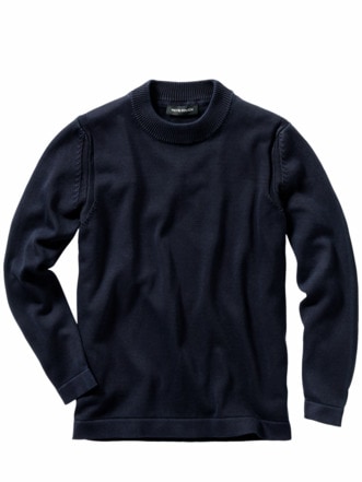 Eisbad-Sweater meerblau Detail 1
