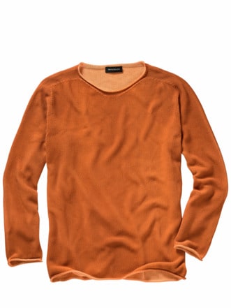 Schmirgel-Pullover orange Detail 1