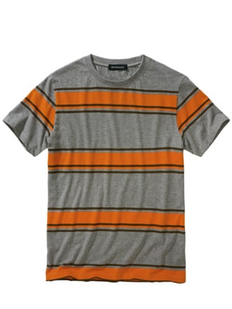 Lineardesign-Shirt Streifen grau Detail 1