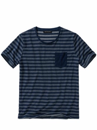 Meisterdetektiv-Shirt Streifen blau/weiß Detail 1