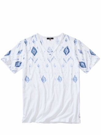 T-Shirt Cirune weiß/porzellanblau Detail 1