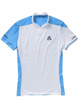 US-Open-Shirt strahlendweiß/blau Detail 1