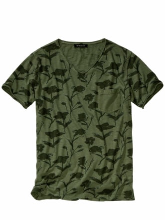 Stilblumen-T-Shirt wiesengrün Detail 1