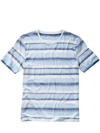 T-Shirt Cimarco Streifen blau Detail 1