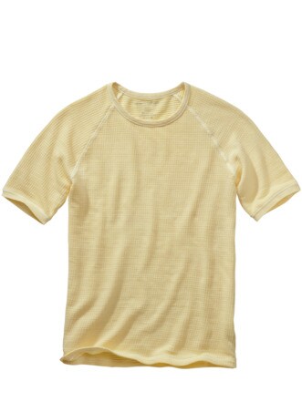 Waffel-Shirt zitrone Detail 1