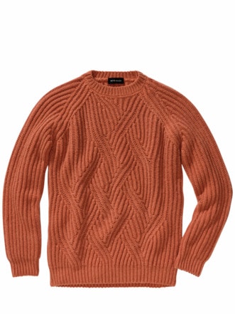 Knotenkunst-Pullover used orange Detail 1