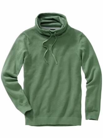 Kasten-Pullover farngrün Detail 1