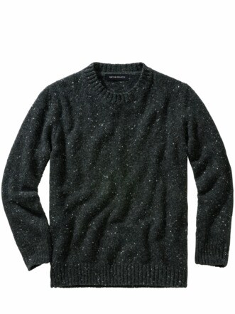 Tweed-Pullover anthrazit Detail 1