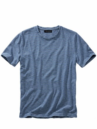 Denim Lovers T-Shirt Streifen indigo Detail 1