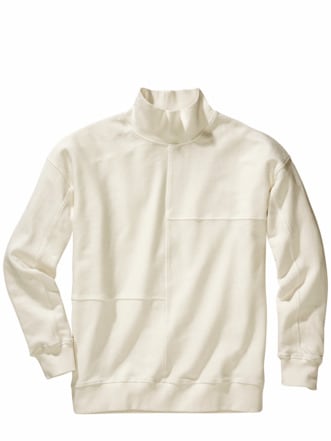 Blocksatz-Sweatshirt offwhite Detail 1