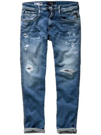 Used-Jeans Anbass used blue Detail 1