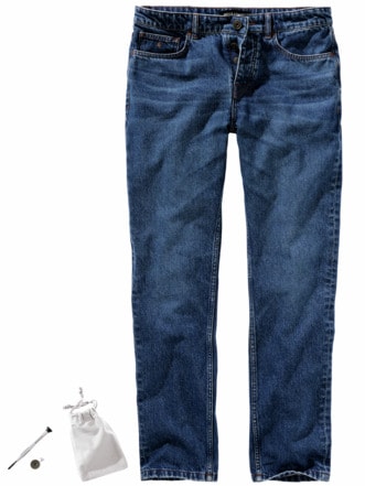Schrauber-Jeans mid blue Detail 1