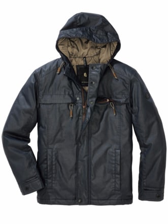 Dry-Wax-Ourdoorjacke navy Detail 1