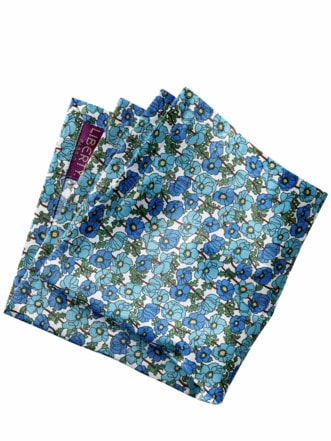 Einsteck Tuch Liberty Charmian blütenblau Detail 1