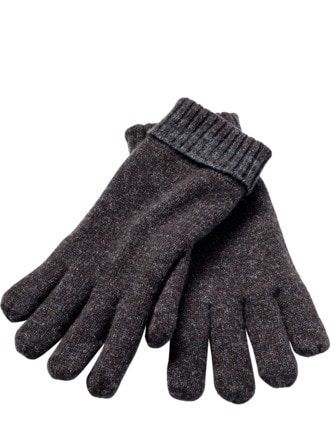 Kältekünstler-Handschuhe anthrazit/braun Detail 1