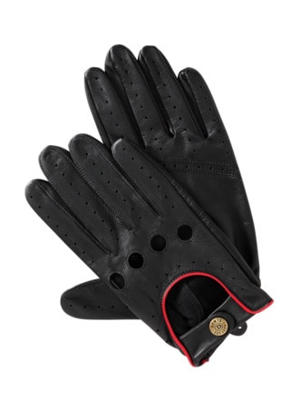 Silverstone-Lederhandschuhe schwarz Detail 1