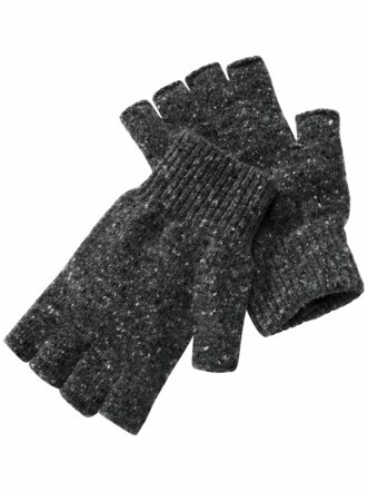Finger-frei-Handschuhe januargrau Detail 1