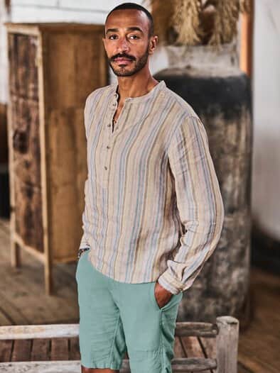 All-Inclusive-Hemd ozeanblau-sand