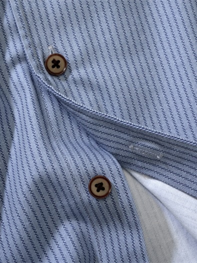 Feinstreifenhemd Streifen hellblau