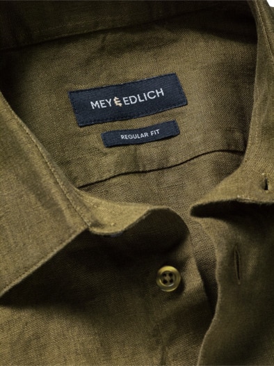Prestige-Leinenhemd geerdet-khaki
