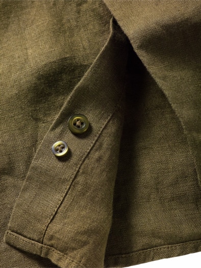 Prestige-Leinenhemd geerdet-khaki