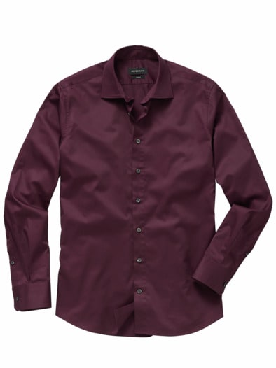 Satin-Hemd R.S.V.P. bordeaux
