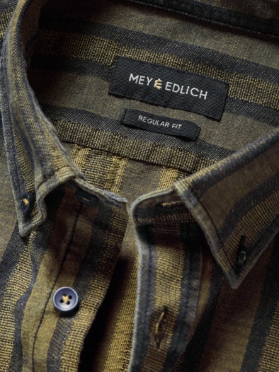 Streiftour-Hemd messing-denim