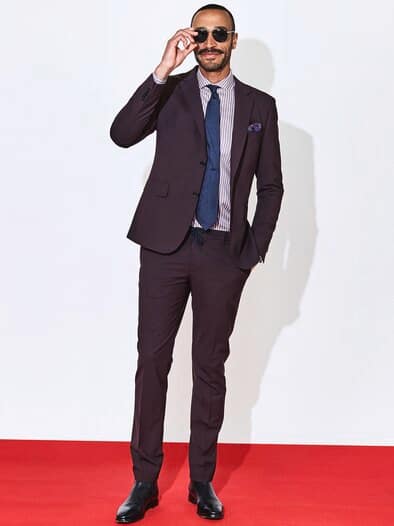 Streifenhai-Hemd fliederstreifen