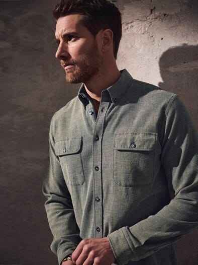 Konjunktion-Hemd blaugrau