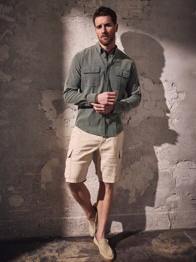 Konjunktion-Hemd blaugrau