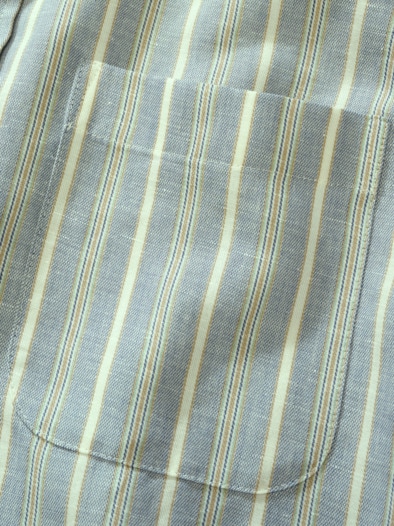 Gechilltes Streifenhemd denim/kupfer