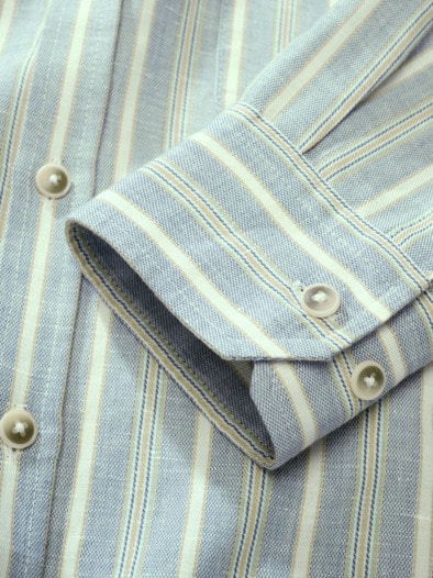 Gechilltes Streifenhemd denim/kupfer
