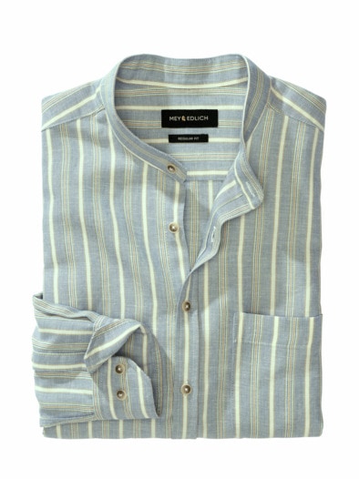 Gechilltes Streifenhemd denim/kupfer