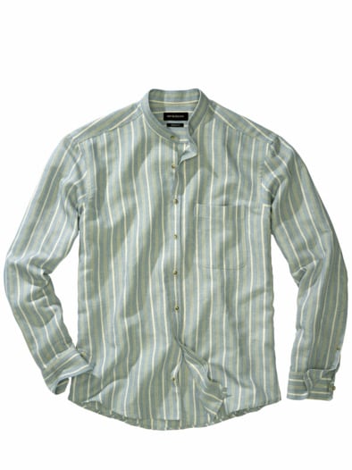 Gechilltes Streifenhemd denim/kupfer
