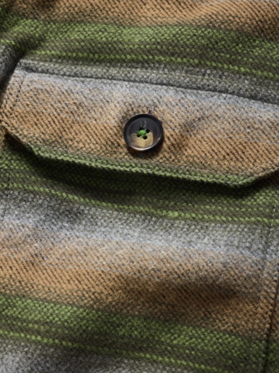 Flanell-Overshirt eukalyptus/weizen