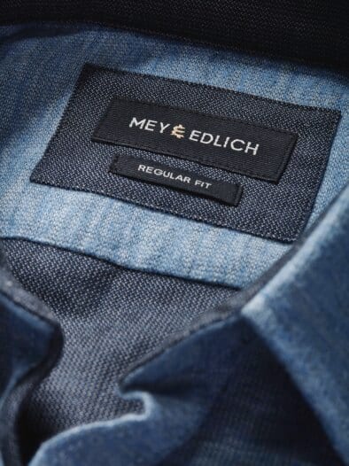 Melange-Hemd blau-melange