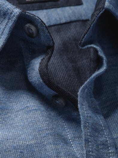 Melange-Hemd blau-melange