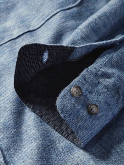 Melange-Hemd blau-melange