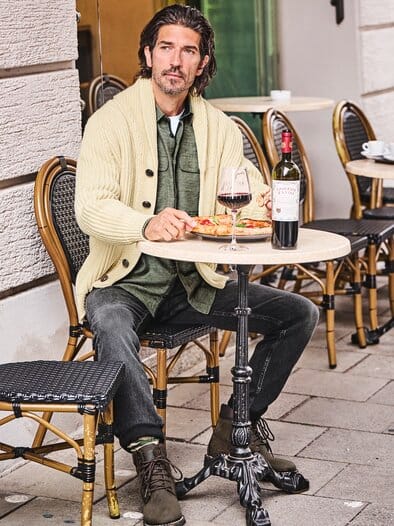 Melange-Hemd salbei-melange