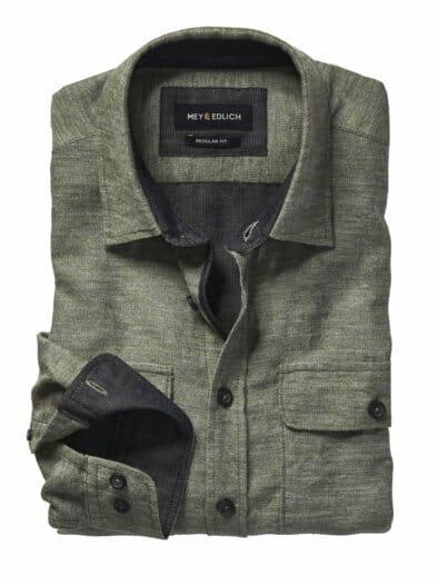 Melange-Hemd salbei-melange
